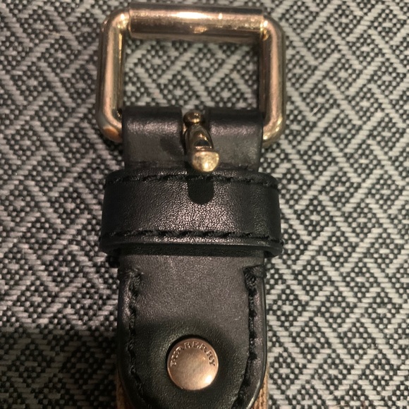Burberry Women’s Leather and Fabric Check Belt 70 - Picture 4 of 6